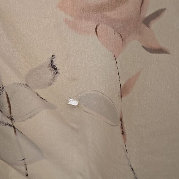 Halston Vintage Silk Floral Print Maxi Robe - Picture 8 of 10